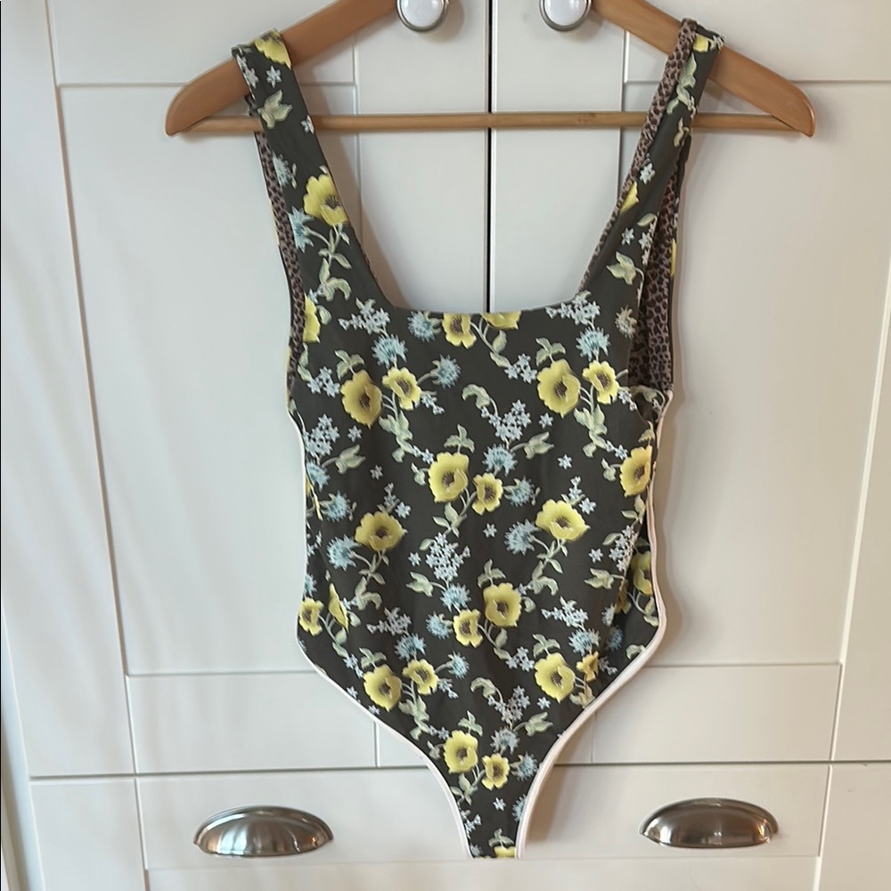 Acacia Swimwear Floral One Piece - Yellow and Green